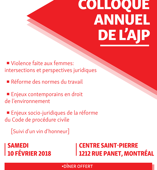 7e Colloque annuel de l’AJP – 10 fév. 2018